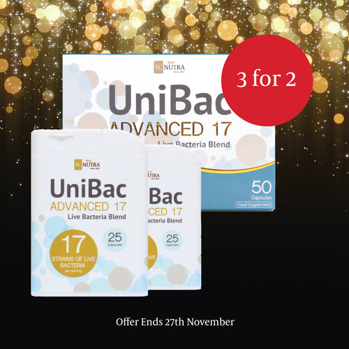 Black Friday - UniBac Advanced 17 Probiotics Live Unified Bacteria Blend (3 Packs)