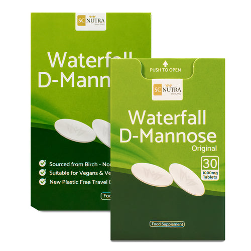 Waterfall D-Mannose Tablets (30 x 1000mg) – New Cardboard Handy Pack