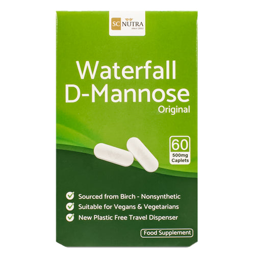 Waterfall D-Mannose Caplets (60 x 500mg) – New Cardboard Handy Pack