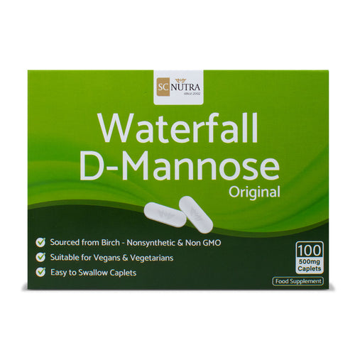 Waterfall D-Mannose Caplets / Easy Swallow Tablets 500mg