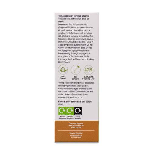 Organic Wild Oregano Oil C80 25ml